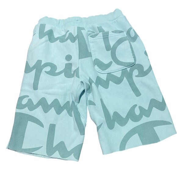 Champion Reverse Weave Mint Green All Over Print Shorts Mens Size Small - Picture 3 of 6